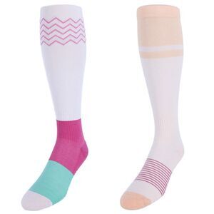 Gripjoy Men's Extended Size Compression Socks with Grips (Pack of 2)